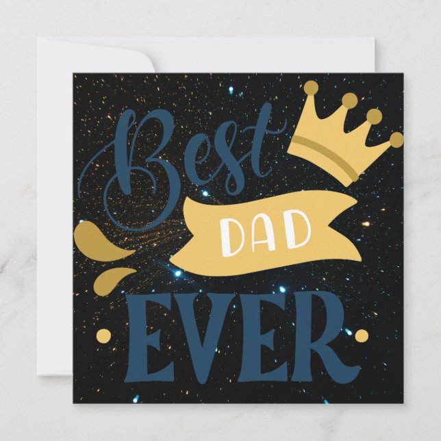 Bester Vater je Feiertagskarte (Vorderseite)