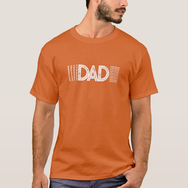 Bester Vater je Fett Typografie-Geschenk T-Shirt (Vorderseite)