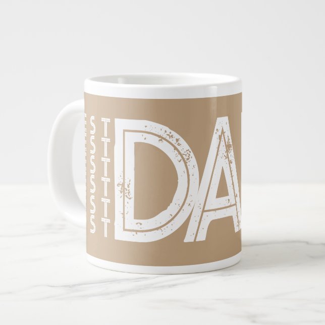 Bester Vater je Fett Typografie Jumbo-Tasse (Vorderseite Links)