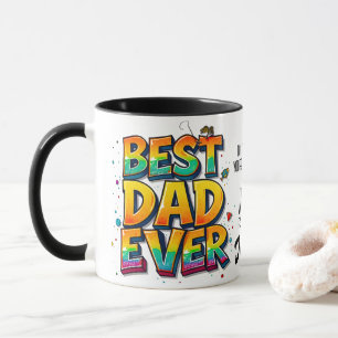 Bester Vater je Fisch Zitat Graffiti Tasse