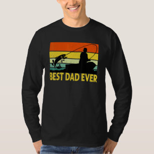 Bester Vater je Fischen Vater Fischer Retro Vin T-Shirt
