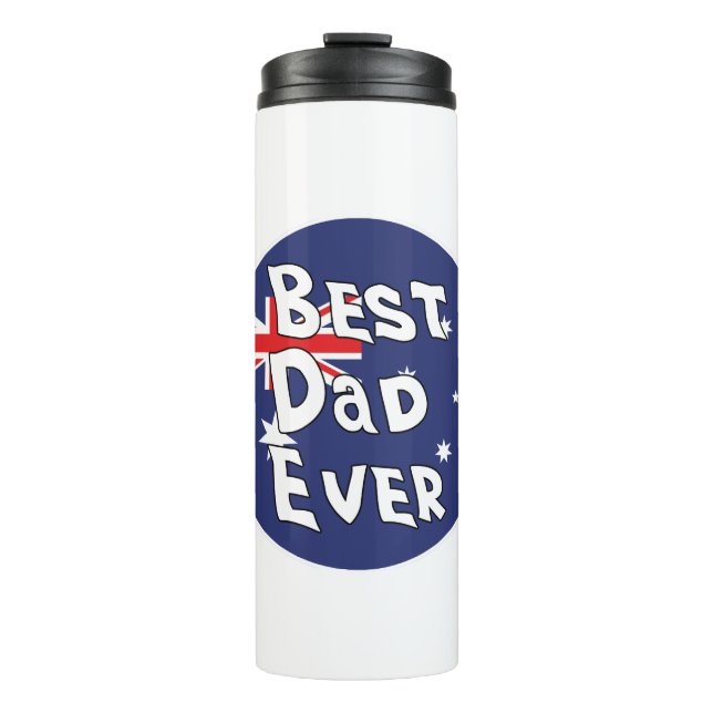 Bester Vater je Flagge Australiens Thermosbecher (Vorderseite)