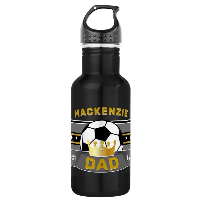 Bester VATER je FOOTBALL Sport Edelstahlflasche (Vorderseite)