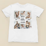 Bester Vater je - Foto Collage des Vaters T-Shirt<br><div class="desc">Feiern Sie Ihren Vater mit dem T - Shirt "Bester Vater je" Foto Collage, eine perfekte Mischung aus Stimmung und Stil. Dieser individuelle T - Shirt verfügt über eine wunderschön gestaltete Collage aus Foto, in der Sie wertvolle Erinnerungen und besondere Momente mit Ihrem Vater präsentieren können. Die Collage umgibt die...</div>