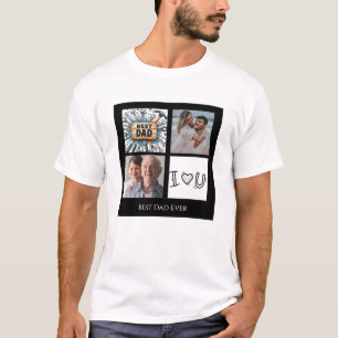 Bester Vater je Foto Collage T - Shirt