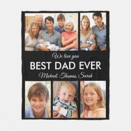 Bester Vater je Foto Collage Vatertag Fleecedecke