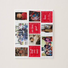 Bester Vater je Foto Collage Vatertag Geschenk Jig Puzzle