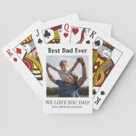 Bester Vater je Foto Collage Vatertag Geschenk Spielkarten