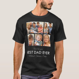 Bester Vater je Foto Collage Vatertag T-Shirt