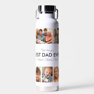 Bester Vater je Foto Collage Vatertag Trinkflasche