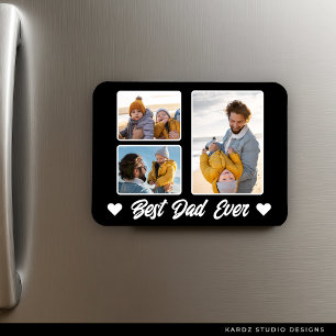 Bester Vater je Foto Collage Vathers Day Geschenk Magnet