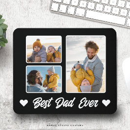 Bester Vater je Foto Collage Vathers Day Mouse Pad Mousepad