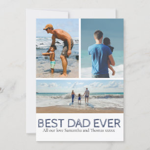 Bester Vater je Foto Cooler Text Feiertagskarte
