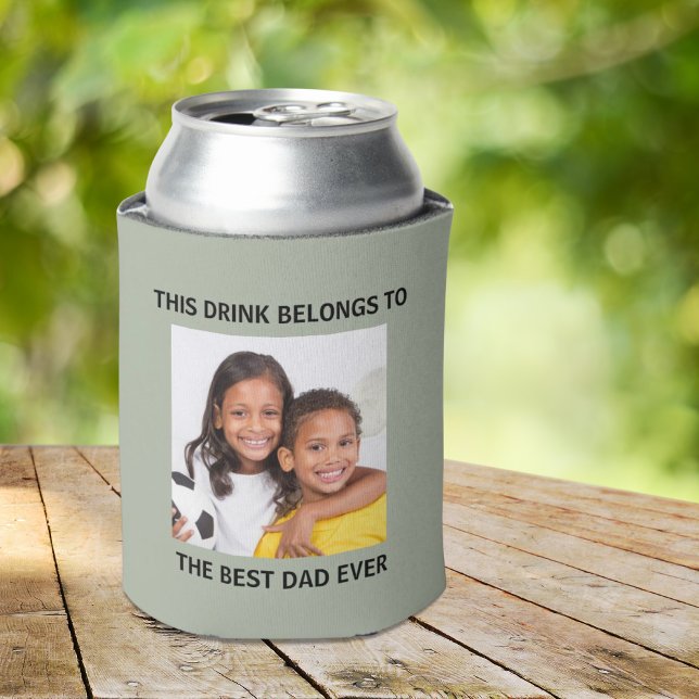 Bester Vater je Foto Dosenkühler (Celebrate the best dad ever with a custom photo can cooler - a gift that he will love, use and enjoy)