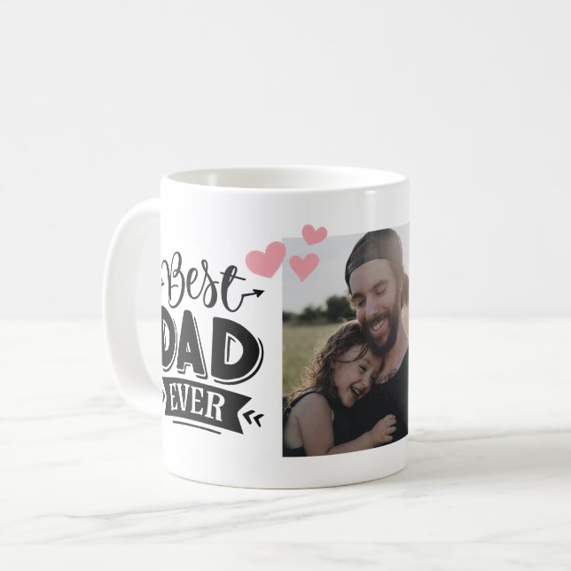 Bester Vater je Foto Kaffeetasse (Vorderseite Links)