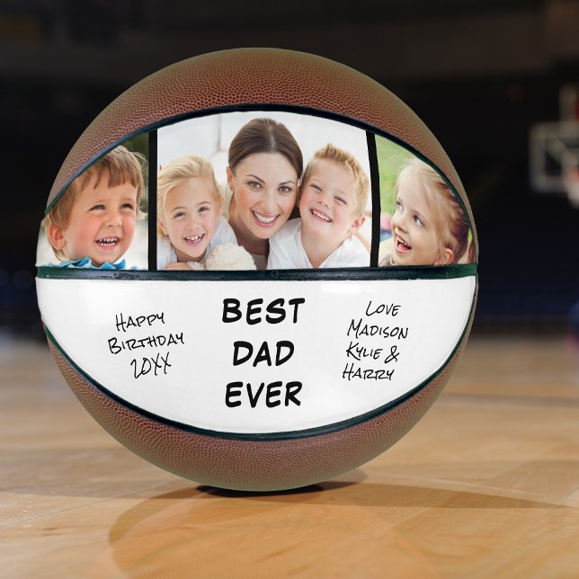 Bester Vater je Foto Personalisiert Basketball (Von Creator hochgeladen)