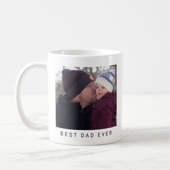 Bester Vater je Foto Personalisiert Keepake Kaffeetasse (Links)