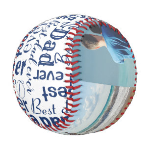 Bester Vater je FotoCollage Coole Typografie Baseball