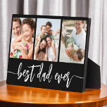 Bester Vater je - FotoCollage des Vaters Fotoplatte<br><div class="desc">Feiern Sie Ihren Vater mit dem "Besten Vater je" Foto Collage Plaque, eine herzliche Hommage an den Mann, der die Welt für Sie bedeutet. Diese wunderschön gestaltete Plakette besticht durch eine hochwertige, individuell gestaltbare Collage aus Foto, in der Sie wertvolle Erinnerungen und besondere Momente vorstellen können. Die Collage ist elegant...</div>