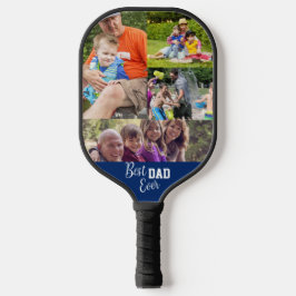 Bester VATER je Fotoplatte Navy Blau Pickleball Schläger