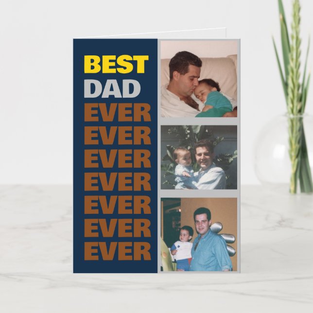 Bester Vater je - Funny Customizable Card für Vate Karte (Vorderseite)