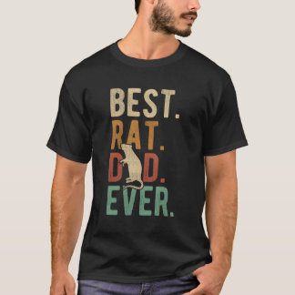 Bester Vater je Funny Pet Rat oder Rodent Animal L T-Shirt