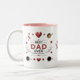 Bester Vater je - für immer dankbar, Vater Zweifarbige Tasse