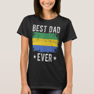 Bester Vater je Gabun Flag Bester gabunischer Vate T-Shirt