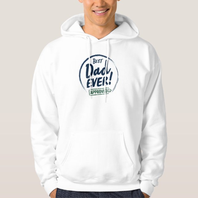 Bester Vater je, gebildetes Textdesign Hoodie (Vorderseite)