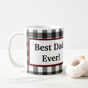 Bester Vater je Geschenk für Vater Schwarz und Wei Kaffeetasse