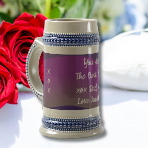 Bester Vater je Geschenk Skriptname Rustic Classic Bierglas