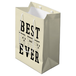 Bester Vater je Gitarrenakkorde Geschenk des Vat Mittlere Geschenktüte