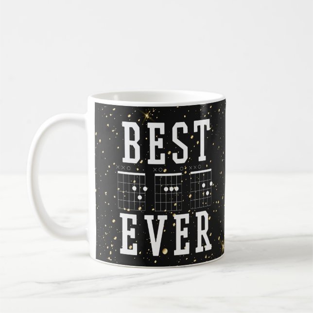 Bester Vater je Gitarrenakkorde Tasse |Geschenk de (Links)