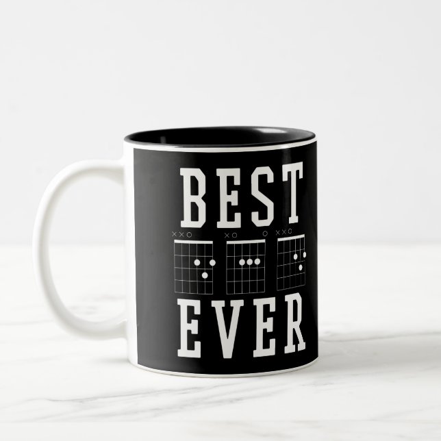 Bester Vater je Gitarrenakkorde Tasse |Geschenk de (Links)
