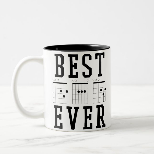Bester Vater je Gitarrenakkorde Tasse |Geschenk de (Links)