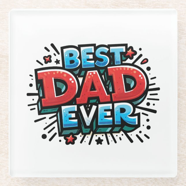 Bester Vater je Glasuntersetzer (Vorderseite)