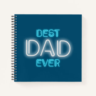 Bester Vater je glücklicher Vater Tag   Notebook Notizbuch
