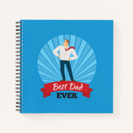 Bester Vater je glücklicher Vater Tag | Notebook Notizbuch