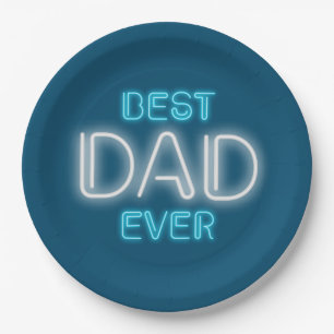 Bester Vater je glücklicher Vater Tag   Papiertell Pappteller