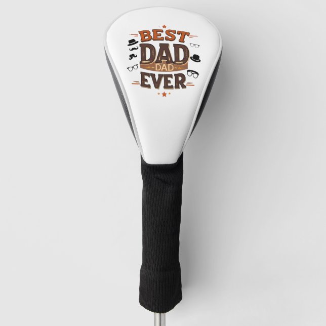 Bester Vater je Golf Head Cover - Personalisiertes Golf Headcover (Vorderseite)