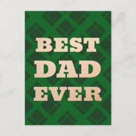 Bester Vater je Green Kariert Vathage Card Postkarte