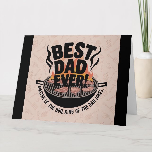 Bester Vater je GRILLEN Design - King of the Grill Karte (Vorderseite)