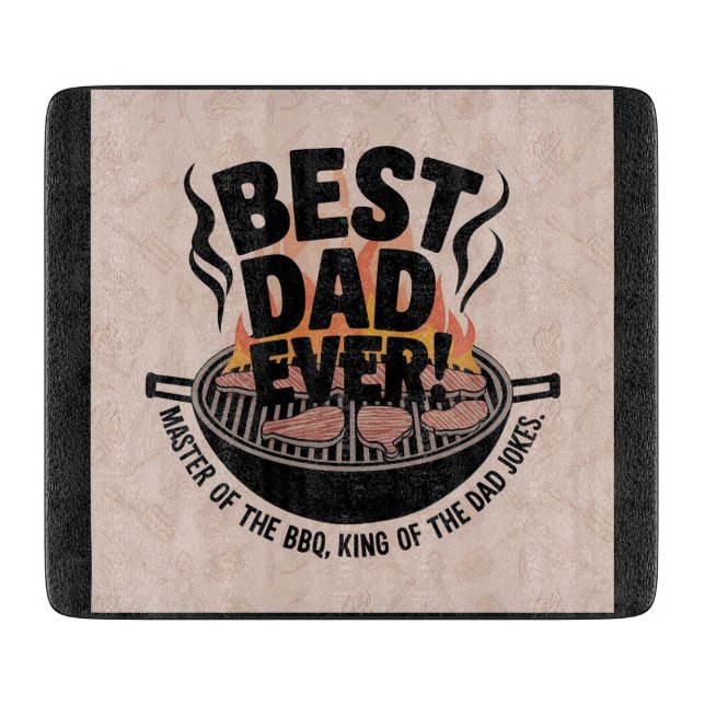 Bester Vater je GRILLEN Design - King of the Grill Schneidebrett (Vorderseite)