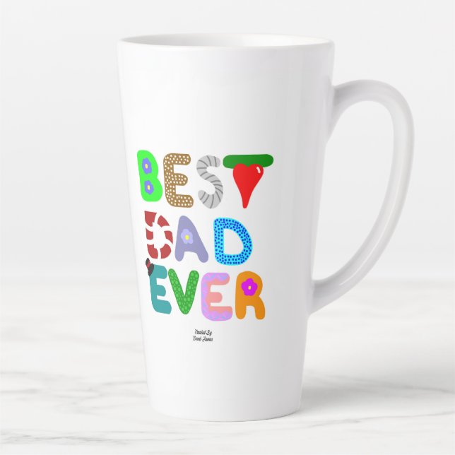 Bester Vater je große Latte-Tasse Milchtasse (Rechts)