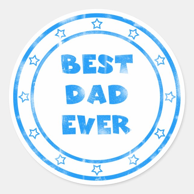 Bester Vater je Grunge Briefmarke Sticker (Vorderseite)