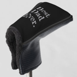 Bester Vater je handgezeichnete Typografie Schwarz Golf Headcover