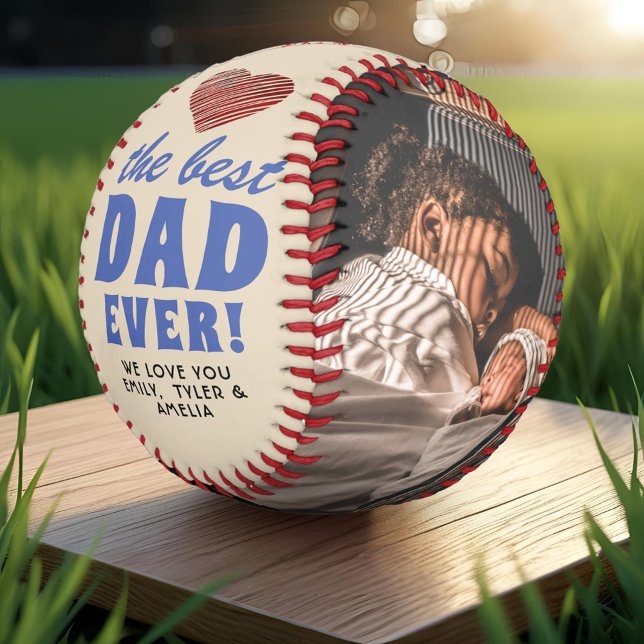 Bester Vater je Herz Vatertag 2 Foto Baseball (Von Creator hochgeladen)