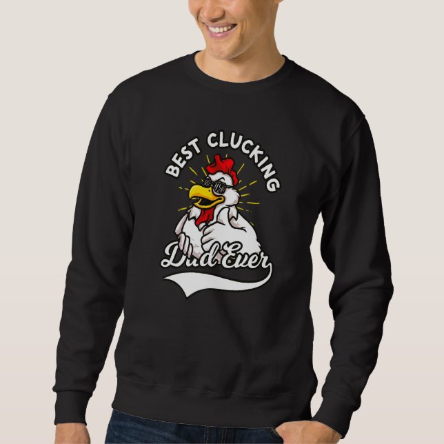 Bester Vater je Huhn Vater Cool Rooster Fan Sweatshirt (Vorderseite)
