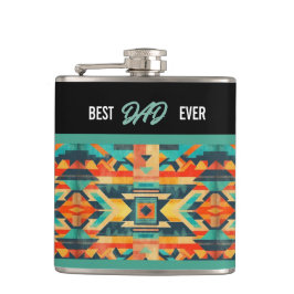 Bester Vater je - Indianeramerikaner von Aztec Flachmann