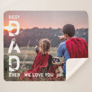 Bester Vater je Individuelle Name Foto Cooler Vate Sherpadecke